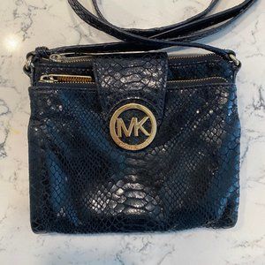 Michael Kors Black Snakeskin Crossbody Bag